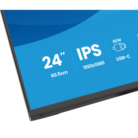 Iiyama prolite xb2497hsn-b1 23.8 skærm (sort (mat), 100 Hz, HDMI, skærmport, USB-C, lyd, LAN)