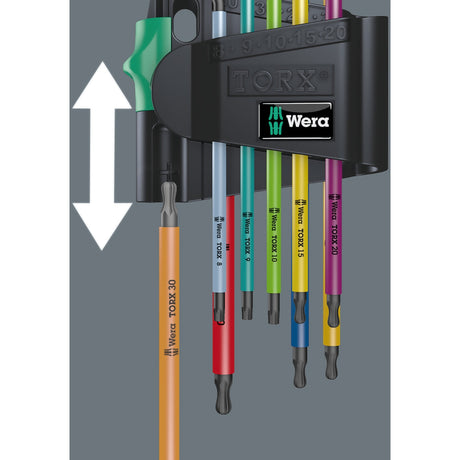 Wera sekskantnøglesæt torx 967 9 tx bo multicolour 1 sb (9-delt, torx t8 til t40)