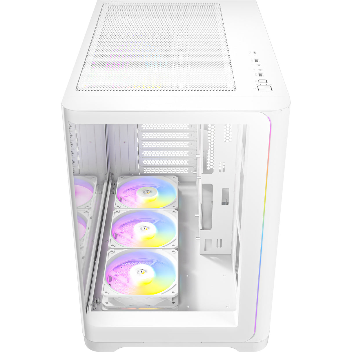 Antec c5 curve argb midi tårnhus (hvid | 2x USB-A | 1x USB-C | hærdet glas)