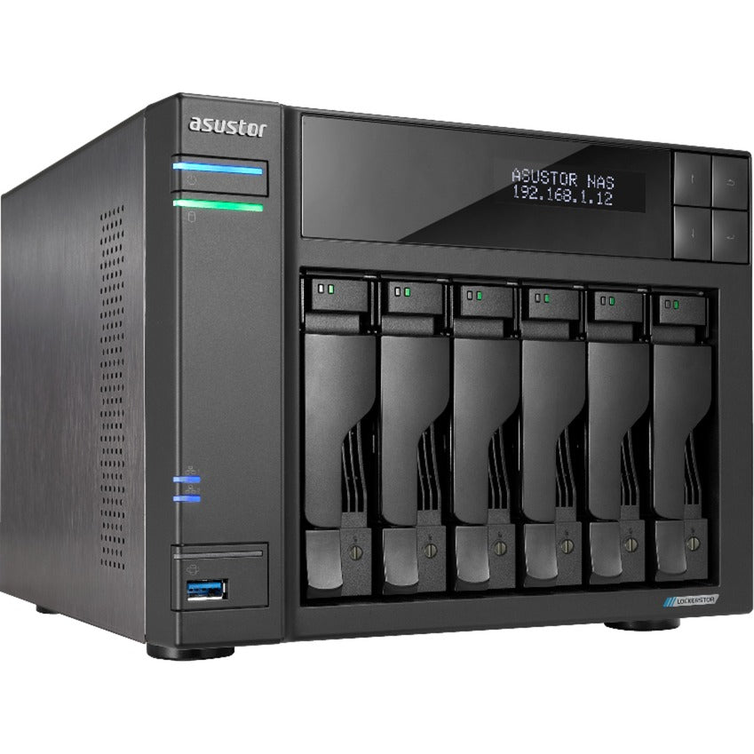 Asustor lockerstor 6 as6706t nas (sort)