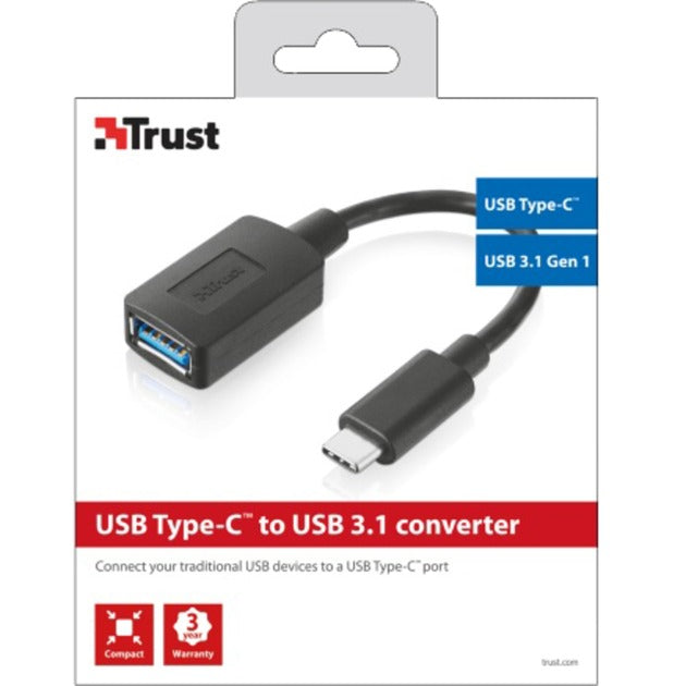 Trust USB Type-C - USB 3.0 konverter USB-adapter (sort, 20967)