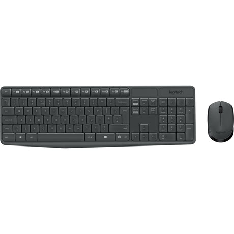 Logitech mk235 trådløst skrivebordssæt (sort, us-internationalt layout (qwerty))