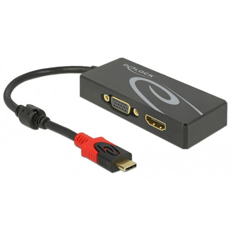 Delock USB-C > HDMI VGA-adapter (sort, 0,2 meter)