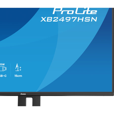 Iiyama prolite xb2497hsn-b1 23.8 skærm (sort (mat), 100 Hz, HDMI, skærmport, USB-C, lyd, LAN)