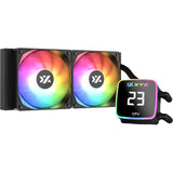 Xyz pc gear aquapulse aio 240 vandkøling (sort, argb, pwm)