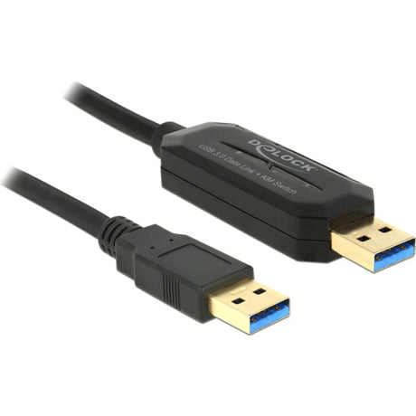 Delock datalink + km-switch USB 3.0 > USB 3.0-kabel (sort, 1,5 meter)