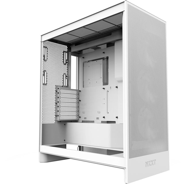Nzxt h7 flow (2024) midi-tårnhus (hvid | 2x USB-A | 1x USB-C | hærdet glas)