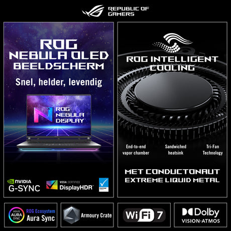 Asus rog strix scar 18 g835lx-sa012w 18 gaming laptop (zwart | core ultra 9 275hx | rtx 5090 | 64 gb | 4 tb ssd | 240 hz)