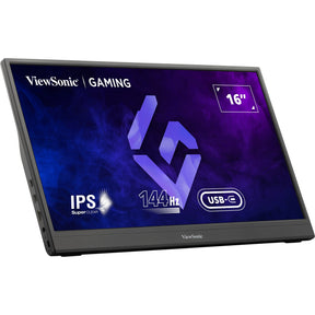 Viewsonic vx1654 bærbar gaming skærm 16 (sort, 1x micro HDMI, USB-C, lyd, 144 Hz)