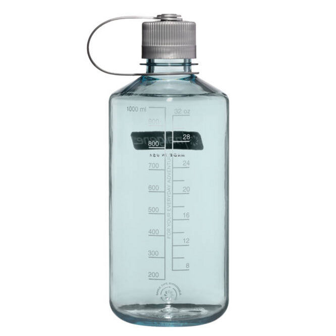 Nalgene small mund sustain vandflaske, 1 liter drikkedunk (lyseblå)