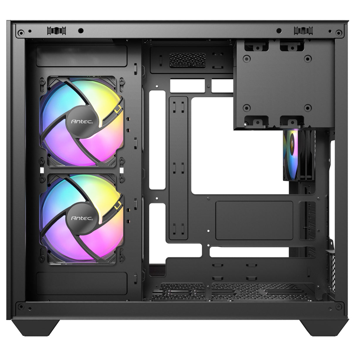 Antec cx800 argb midi tårnhus (sort | 2x usb-a | hærdet glas)