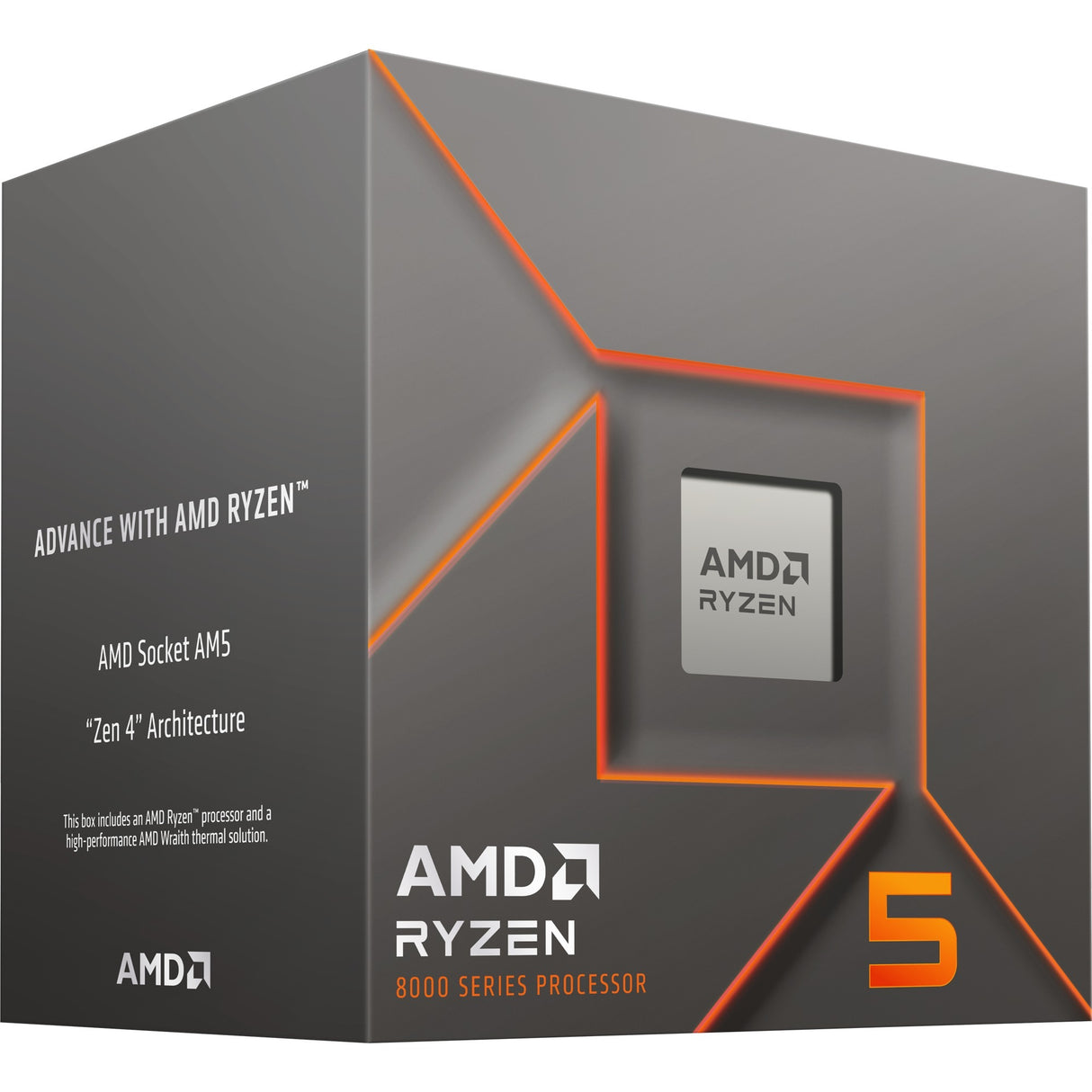 AMD Ryzen 5 8400F, 4,2 GHz (4,7 GHz Turbo Boost) socket AM5-processor (ulåst, skjult, i æske)