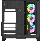 Thermaltake view 390 air midi tårnhus (sort | 2x USB-A | 1x USB-C | hærdet glas)