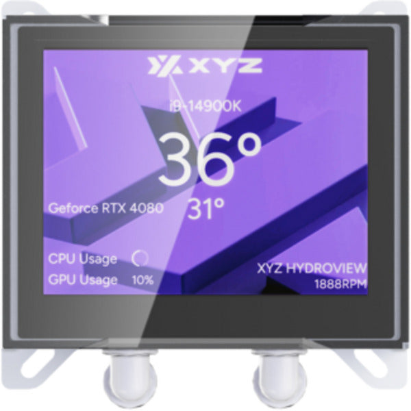 Xyz pc gear hydroview aio 360 vandkøling (hvid, argb, pwm)