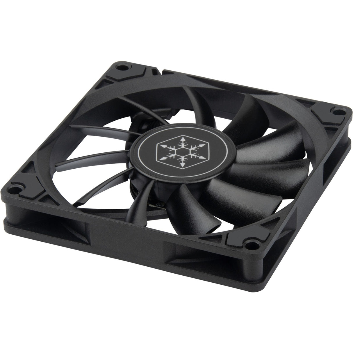 Silverstone air slimer 90 kabinet blæser (sort, 92 x 92 x 15 mm, pwm)
