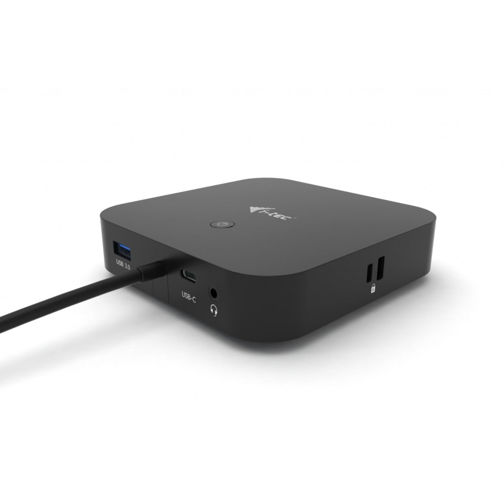 I-tec USB-C HDMI DP-dockingstation med strømforsyning 65W + universaloplader 77 W (sort)