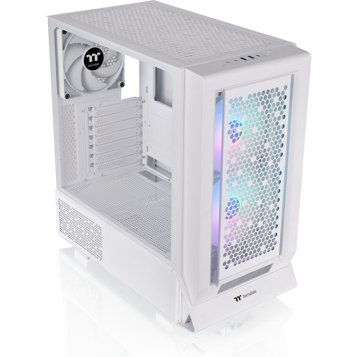 Thermaltake Ceres 350 MX - Snow Midi Tower-hus (hvid | 2x USB-A | 1x USB-C | RGB | hærdet glas)