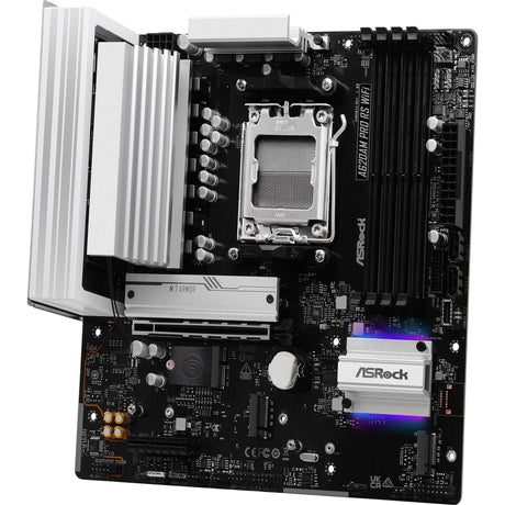 Asrock A620AM Pro RS WiFi Socket AM5 bundkort (RAID, 2,5 GB-LAN, WLAN, BT, Lyd, µATX)