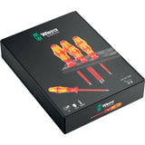 Wera 160 i 6 skruetrækkersæt kraftform plus serie 100 + stativ (rød gul, 6-delt)