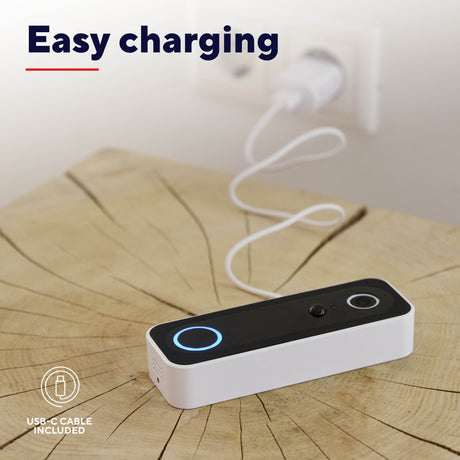 Trust doorcam-3000 smart WiFi dørklokkekamera (hvid sort, 2,4 GHz WiFi)