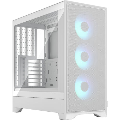 Fractal design pop 2 air rgb midi tower behuizing (wit | 1x usb-a | 1x usb-c | rgb | tempered glass)