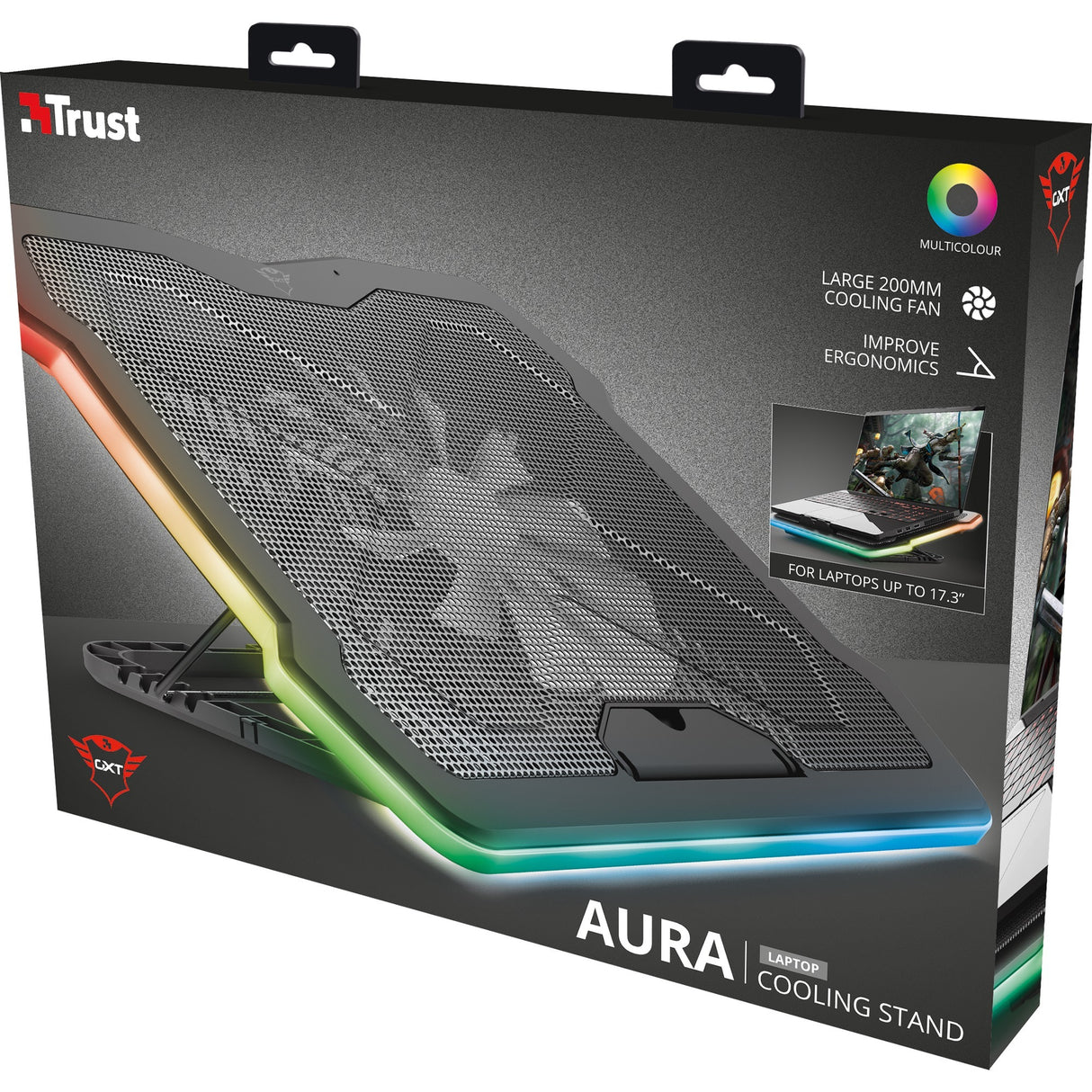 Trust GXT 1126 Aura bærbar køler (sort, RGB)