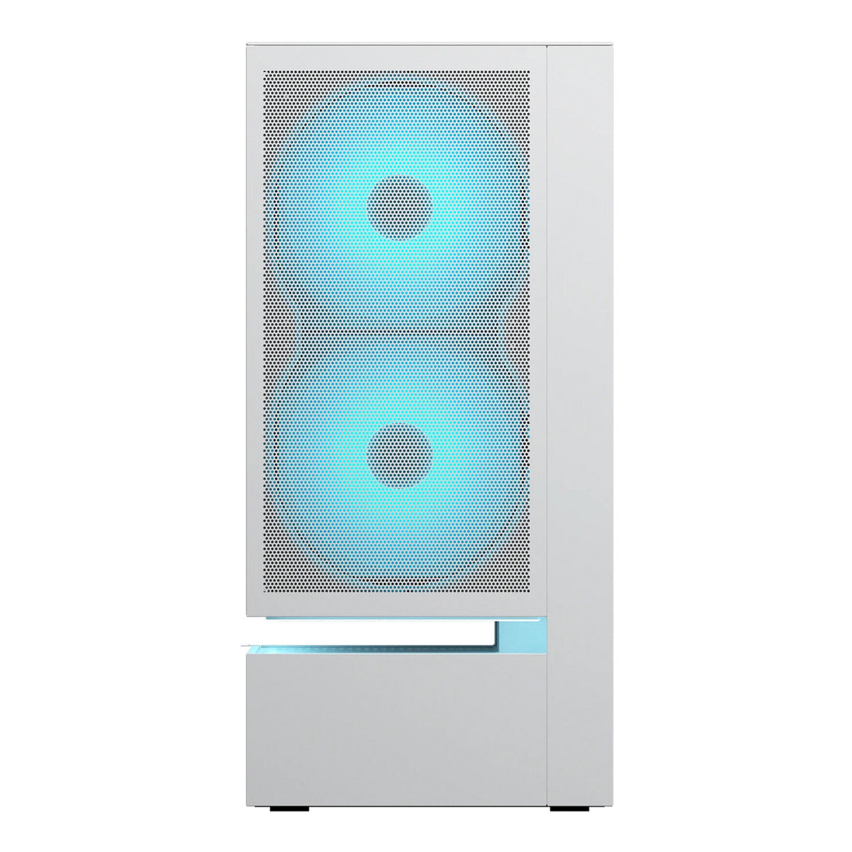 Cougar cfv235 mesh midi tårnhus (hvid | 2x USB-A | 1x USB-C | RGB | hærdet glas)