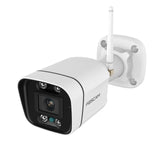 Foscam v8p, 4k 8mp dual-band wifi sikkerhedskamera (hvid, med lyd- og lysalarm)
