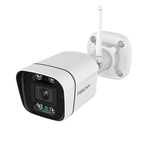 Foscam v8p, 4k 8mp dual-band wifi sikkerhedskamera (hvid, med lyd- og lysalarm)