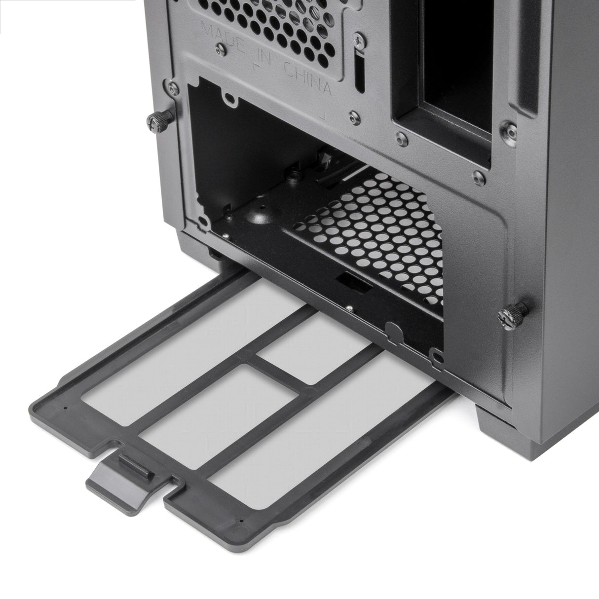 Silverstone CS382 mini tårnhus (sort | 2x USB-A | 1x USB-C)