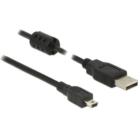 Delock-kabel USB 2.0-A > USB mini-B 5-pin 0,70 m kabel (sort)