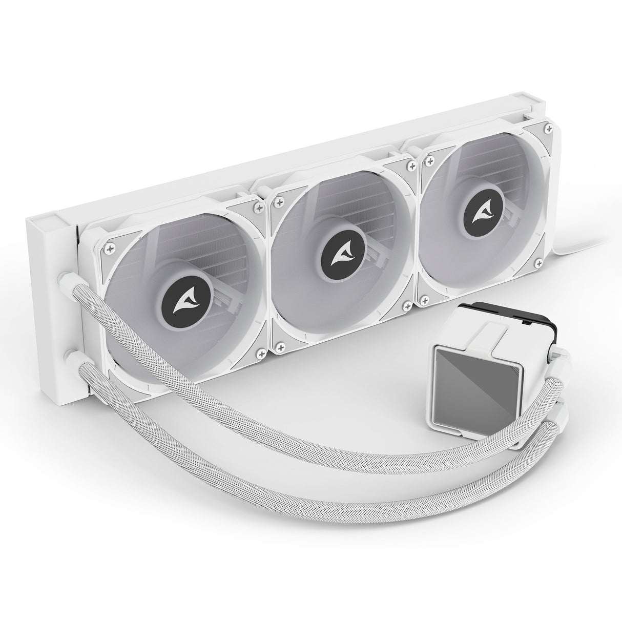 Sharkoon s100 argb vandkøling (hvidt, 4-benet pwm ventilatorstik)