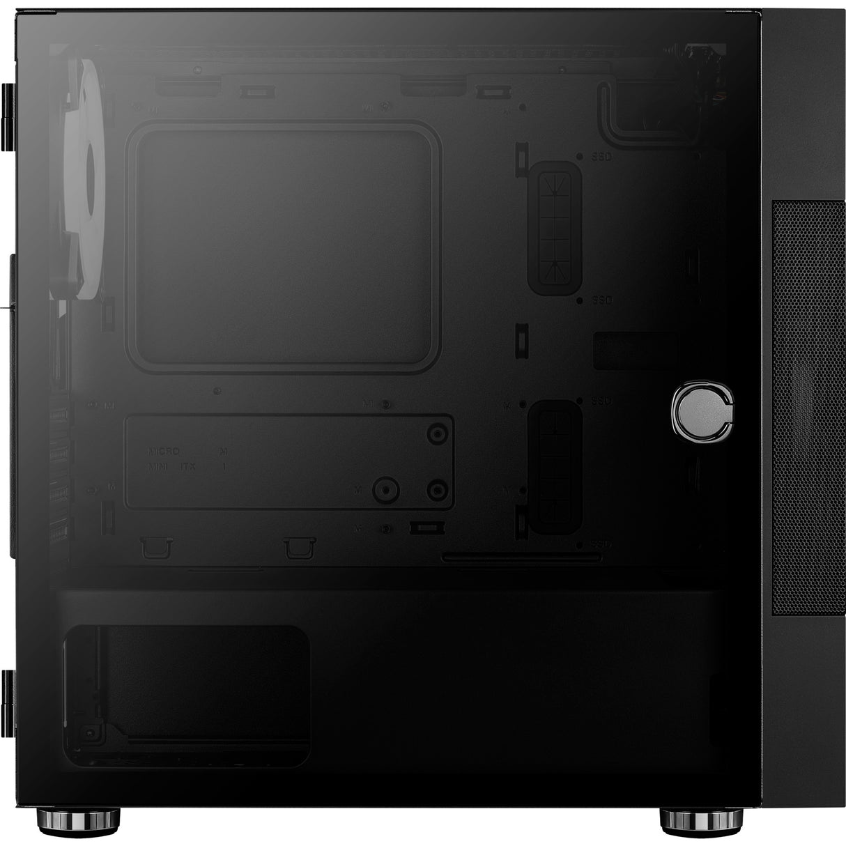 Aerocool atomic v2 mini tårnhus (sort | 2x USB-A | vindue)