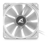 Sharkoon rebel f50 pwm rgb kabinet blæser (hvid, 120 x 120 x 25 mm)