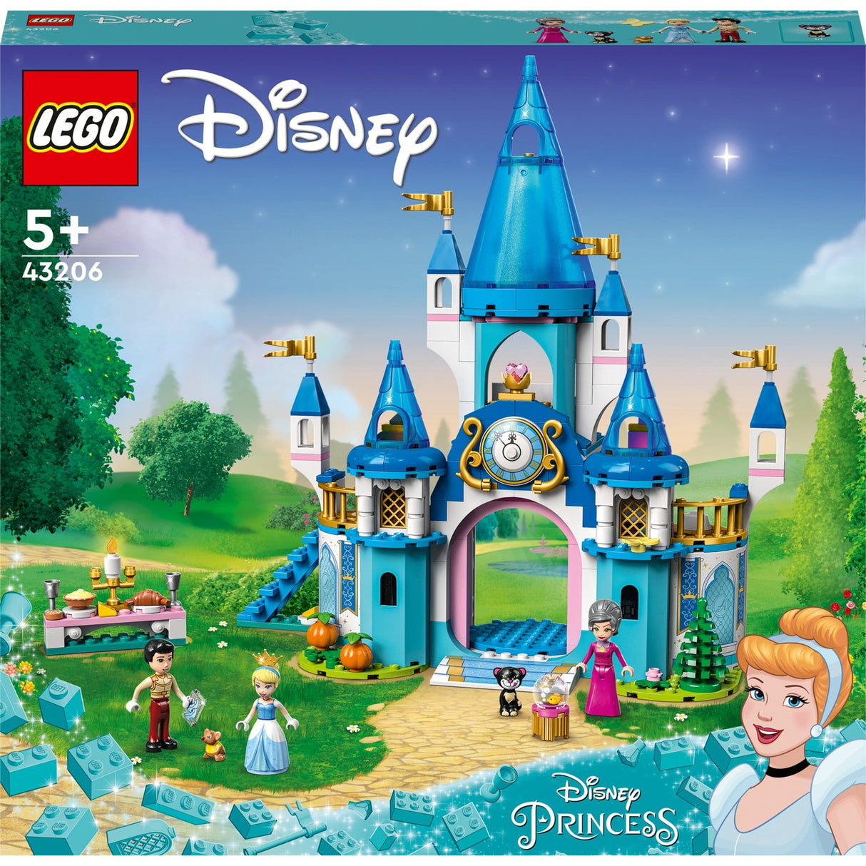 Lego Disney Princess - Askepots slot og det smukke prinsens byggelegetøj (43206)