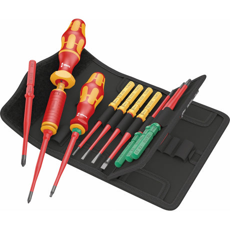 Wera Kraftform Kompakt VDE 16 Torque Extra Slim 1 Tool Finder-skruetrækker (rød gul, 16 stykker)