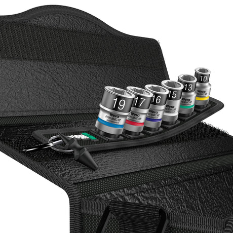 Wera belt c 1 zyklop topnøglesæt, 1 2 topnøgle (sort, 7-delt, med holdefunktion)