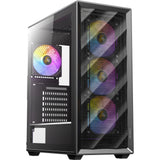 Antec ax85 argb midi tårnhus (sort | 2x usb-a | hærdet glas)