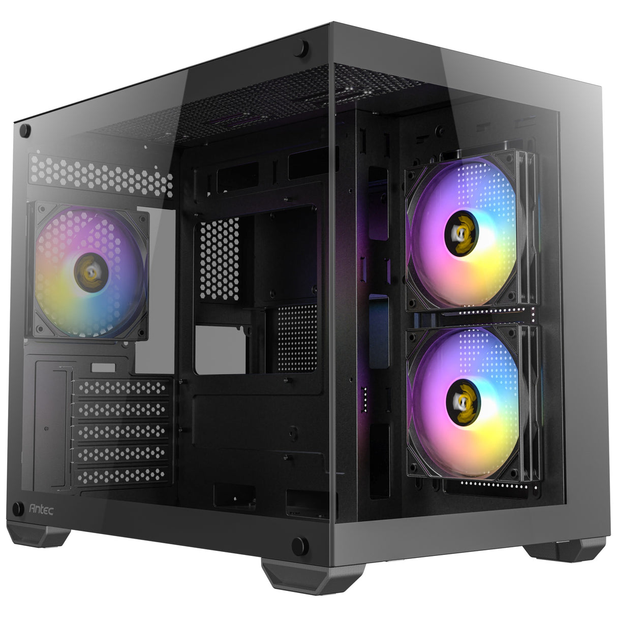 Antec cx600m argb mini tårnhus (sort | 3x usb-a | hærdet glas)