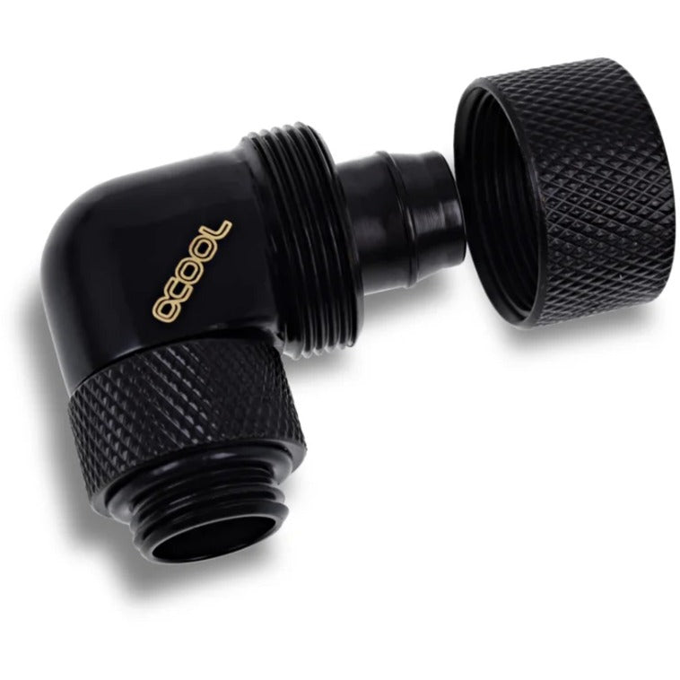 Alphacool eiszapfen 16 10mm skruemundstykke 90° drejelig g1 4 tilslutning (sort, 4 stk.)