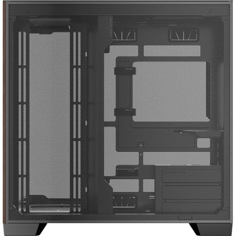 Antec c8 kurvet midi-tårnhus i træ (sort træfarve | 2x USB-A | 1x USB-C | hærdet glas)