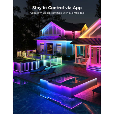 Govee smart udendørs LED strip - 10 meter ip65 - rgbicww - app kontrol - alexa google