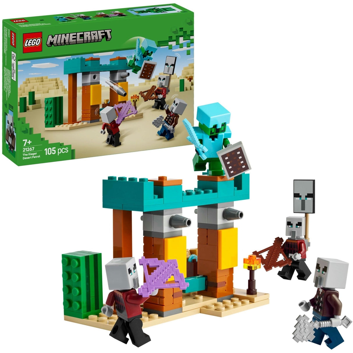 Lego minecraft the illagers in the desert spilsæt til børn - 21267