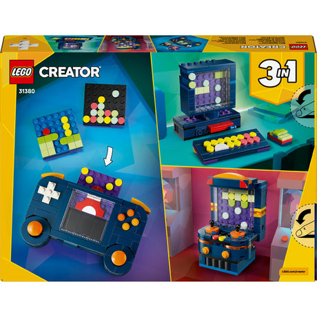 Lego ® creator 3-i-1 retro spillekonsol legetøjsmodel - konverter til en stationær eller arkademaskine - 31380