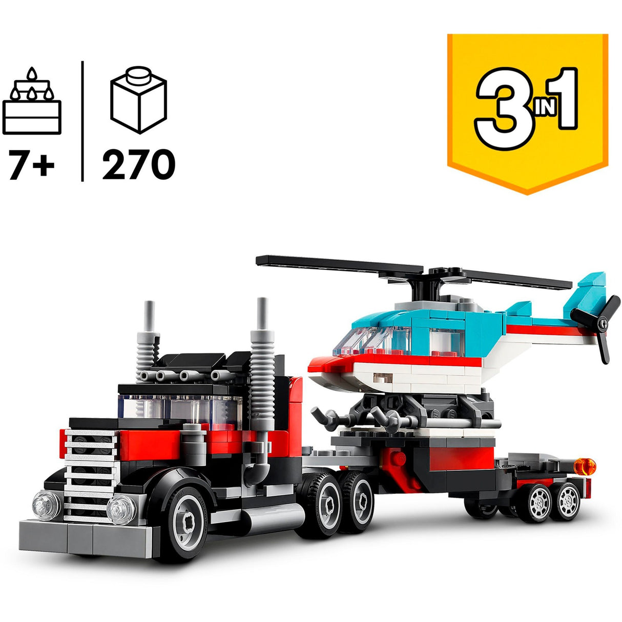 Lego creator 3-i-1 lastbil med helikopter - 31146