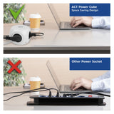 Act connectivity act strømskinne terning med 3 sokler, 30w strømforsyning USB-C a porte, kabellængde 1,5m ac2425