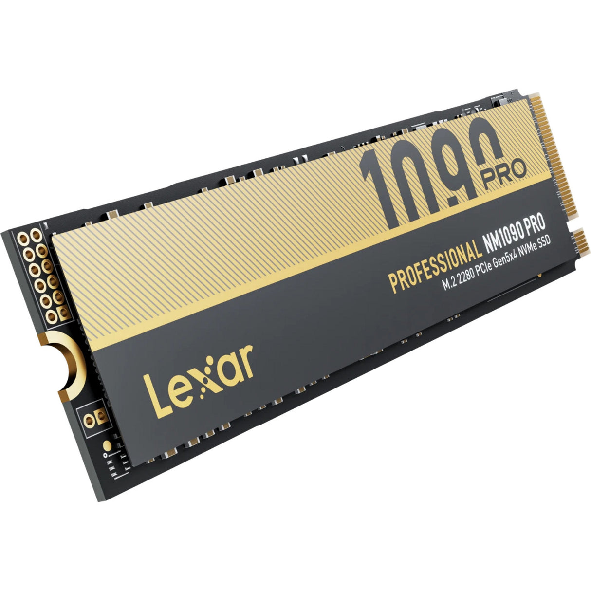 Lexar nm1090 pro 4 TB SSD (sort guld, m.2 2280, PCIe gen 5x4)