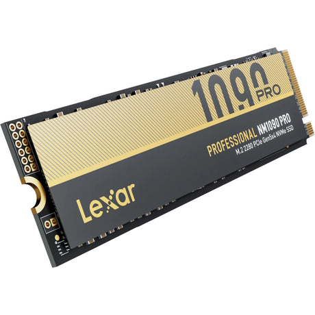 Lexar nm1090 pro 4 TB SSD (sort guld, m.2 2280, PCIe gen 5x4)