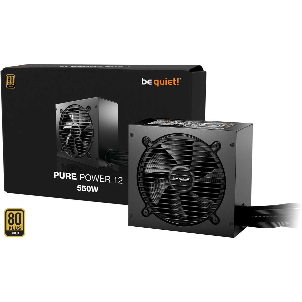 Vær stille! ren effekt 12 550 watt strømforsyning (sort, 2x pcie)