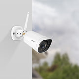 Foscam G4C, 2K Starlight WiFi udendørs sikkerhedskamera (hvid)